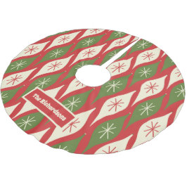 Saia Para Árvore De Natal De Poliéster Meio século Modern Retro Natal Personalizado