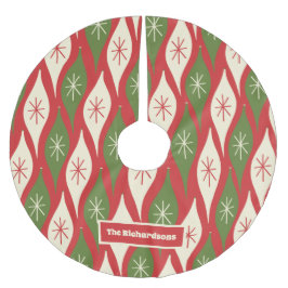 Saia Para Árvore De Natal De Poliéster Meio século Modern Retro Natal Personalizado