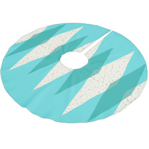 Saia Para Árvore De Natal De Poliéster Meio século Moderno Argyle saia de Natal