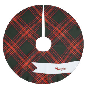 Saia Para Árvore De Natal De Poliéster Menzies Antique Hunting Tartan Xadrez Escocesa