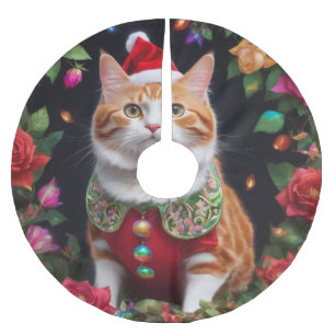 Saia Para Árvore De Natal De Poliéster Meowy