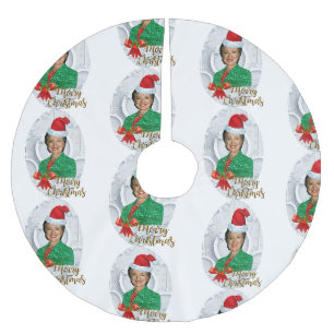 Saia Para Árvore De Natal De Poliéster merry xmas Hillary clinttree saia