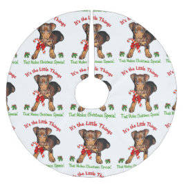 Saia Para Árvore De Natal De Poliéster Miniatura Pinscher