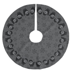 Saia Para Árvore De Natal De Poliéster Mittens Crânio
