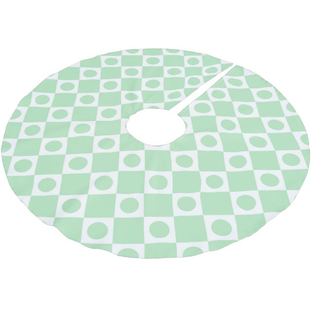 Saia Para Árvore De Natal De Poliéster Mod Retro 60's Mint (Inclinado)