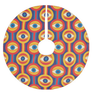 Saia Para Árvore De Natal De Poliéster Moderno do século médio: geométrica abstrato.