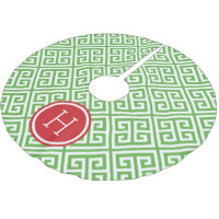 Monograma de Chave Grego Verde e Vermelho