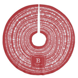 Saia Para Árvore De Natal De Poliéster Monograma de Luzes Estipulantes de Natal feliz e B