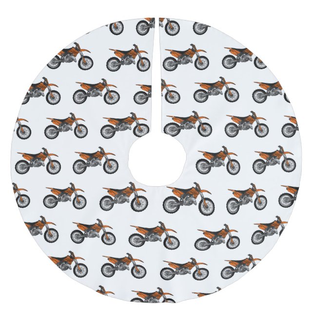 Saia Para Árvore De Natal De Poliéster Moto fora-de-estrada/desenho animado (Frente)