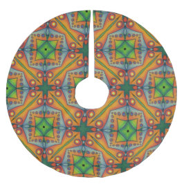 Saia Para Árvore De Natal De Poliéster multi pattern