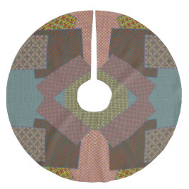 Saia Para Árvore De Natal De Poliéster multi pattern