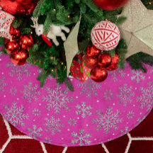 Na moda cor-de-rosa com flocos de neve elegantes