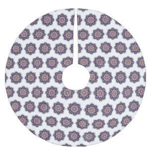 Saia Para Árvore De Natal De Poliéster Na moda Purple Mandala