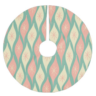 Saia Para Árvore De Natal De Poliéster Natais vintages do século Médio Retroativo Ornamen