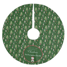 Saia Para Árvore De Natal De Poliéster Natal Caprichoso Westie Branco