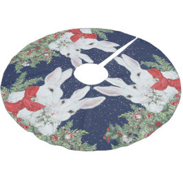 Saia Para Árvore De Natal De Poliéster Natal Coelho Coelho Salgado