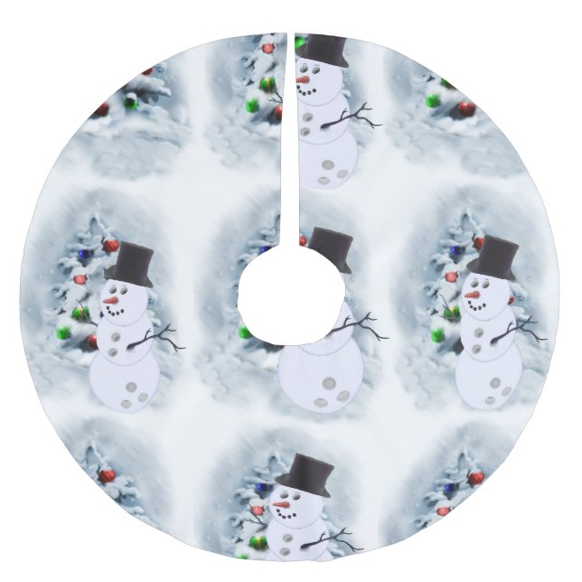 Saia Para Árvore De Natal De Poliéster Natal de boliches (Frente)