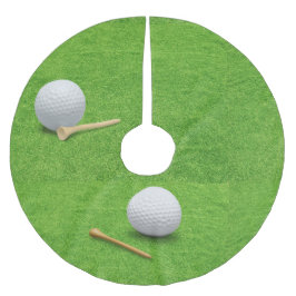 Saia Para Árvore De Natal De Poliéster Natal de golfe com bola de golfe