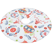 Natal do Monograma de Arte Foliar Escandinava