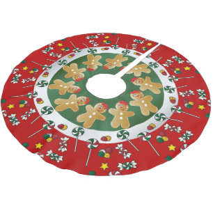 Saia Para Árvore De Natal De Poliéster Natal doce do pão-de-espécie