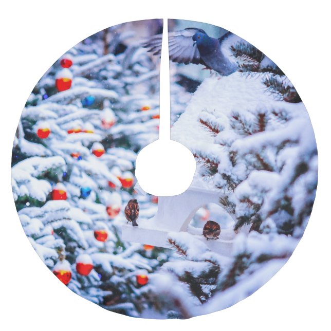 Saia Para Árvore De Natal De Poliéster Natal é encantador (Frente)