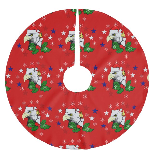 Saia Para Árvore De Natal De Poliéster Natal Eagle (Frente)