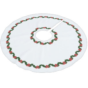 Saia Para Árvore De Natal De Poliéster Natal Holly