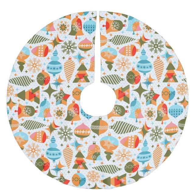 Saia Para Árvore De Natal De Poliéster Natal moderno (Frente)