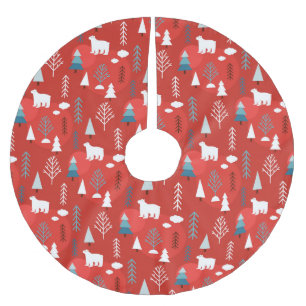 Saia Para Árvore De Natal De Poliéster Natal moderno em chinês Férias polares de inverno 