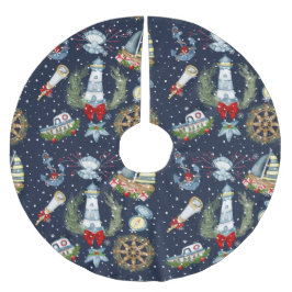 Saia Para Árvore De Natal De Poliéster Natal náutico