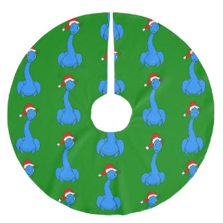 Saia Para Árvore De Natal De Poliéster natal papai noel Monstro do lago ness Nessie