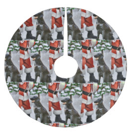 Saia Para Árvore De Natal De Poliéster Natal para o Retriever Revestido Plano