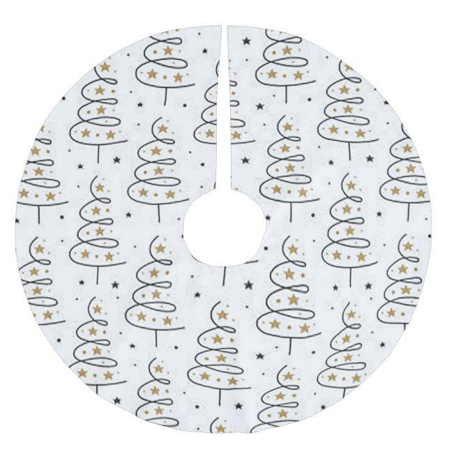 Saia Para Árvore De Natal De Poliéster Natal "Twirly Tree" (Frente)