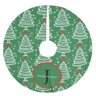 Saia Para Árvore De Natal De Poliéster Natal Verde e Vermelho
