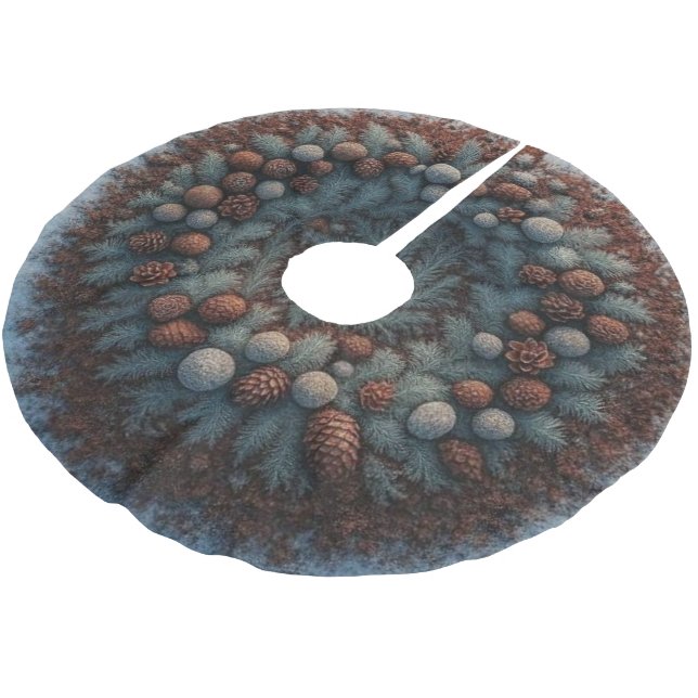 Saia Para Árvore De Natal De Poliéster Natural Bedding (Inclinado)