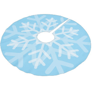 Saia Para Árvore De Natal De Poliéster Neve azul