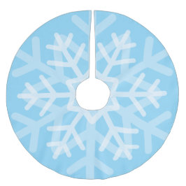 Saia Para Árvore De Natal De Poliéster Neve azul