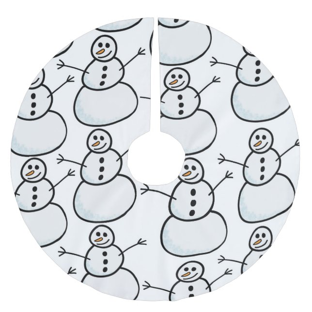 Saia Para Árvore De Natal De Poliéster Neves (Frente)