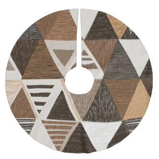 Saia Para Árvore De Natal De Poliéster Nigerian patterns on a triangles background