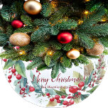 Saia Para Árvore De Natal De Poliéster Noite de Natal personalizado<br><div class="desc">Noite de Natal personalizado</div>