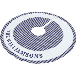 Saia Para Árvore De Natal De Poliéster nome da família personalizada saia da árvore de na