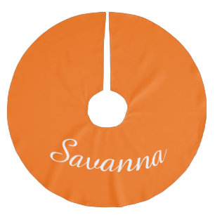 Saia Para Árvore De Natal De Poliéster Nome Personalizado Segurança Feriado Laranja Natal