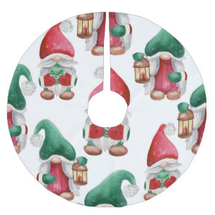 SAIA PARA ÁRVORE DE NATAL DE POLIÉSTER NOMES DE NATAL VERMELHO E VERDE