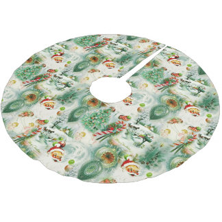 Saia Para Árvore De Natal De Poliéster Nostalgic Kitschmas