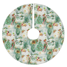 Saia Para Árvore De Natal De Poliéster Nostalgic Kitschmas