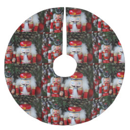 Saia Para Árvore De Natal De Poliéster Nozes com antecedentes de férias