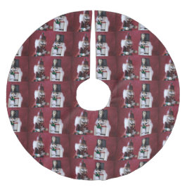 Saia Para Árvore De Natal De Poliéster Nozes-crackers com ornamentos