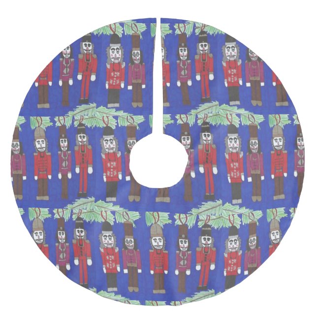 Saia Para Árvore De Natal De Poliéster Nutcracker Suite Árvore de Natal (Frente)