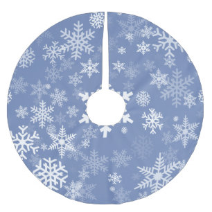 Saia Para Árvore De Natal De Poliéster O gráfico dos flocos de neve personaliza o fundo