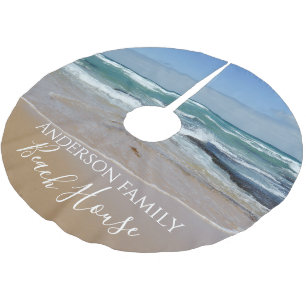 Saia Para Árvore De Natal De Poliéster Ocean Beach